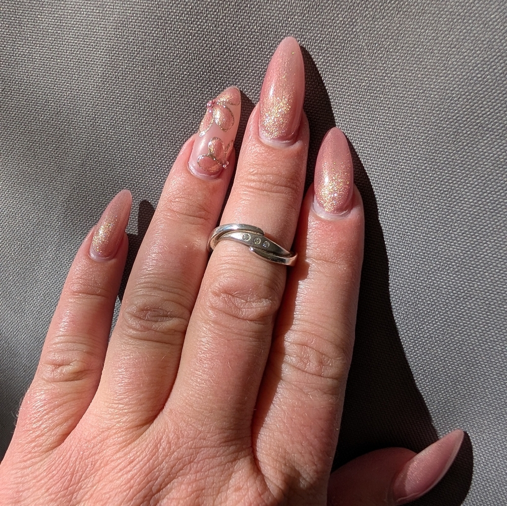Metalsmiths 3 Stone Silver Ring